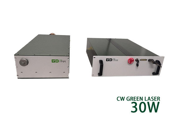 Single Mode Nanosecond Continuous Wave Fiber Laser CW Green 30W Fibre Laser